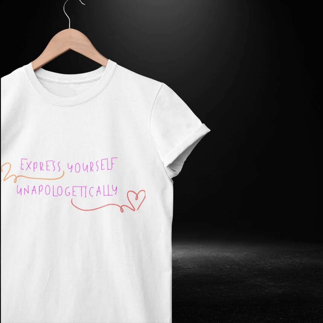 Express Yourself Unapologetically White Tee - Bite Me Now 