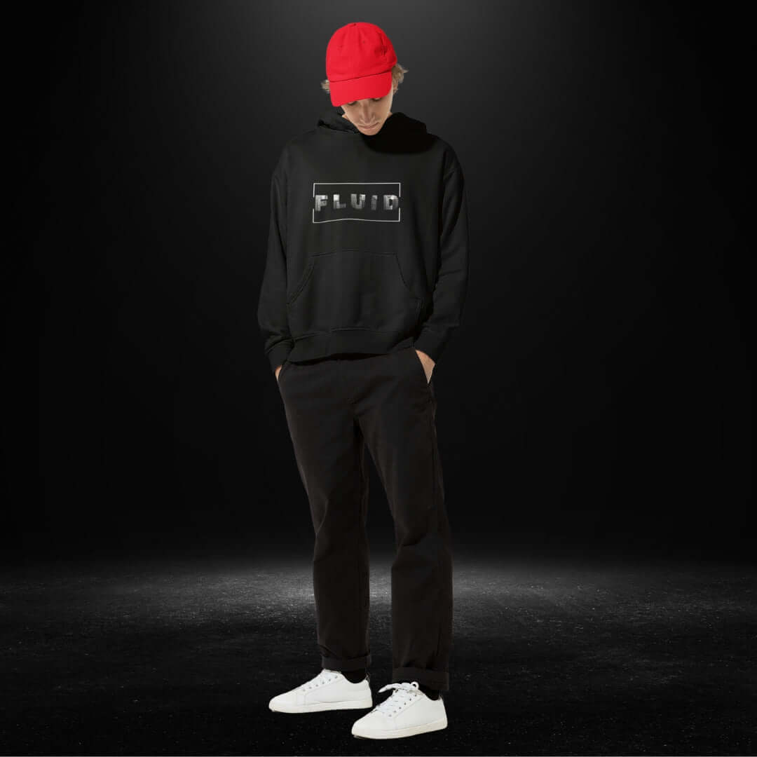 FLUID Black Hoodie - Bite Me Now