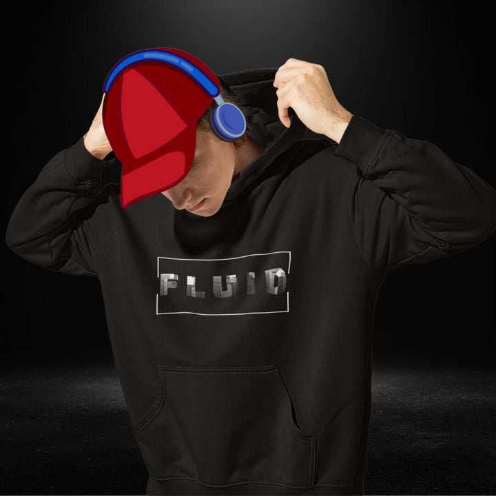 FLUID Black Hoodie - Bite Me Now