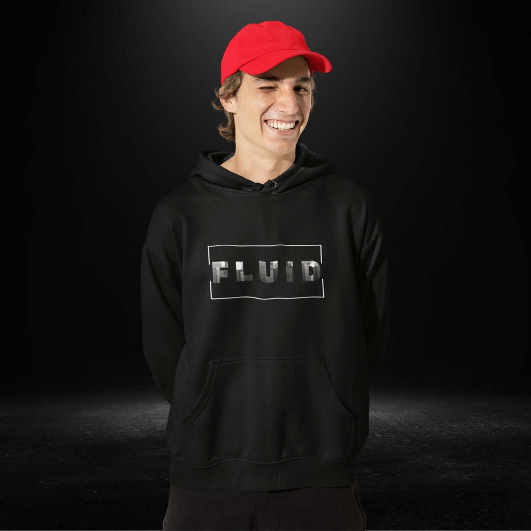FLUID Black Hoodie - Bite Me Now