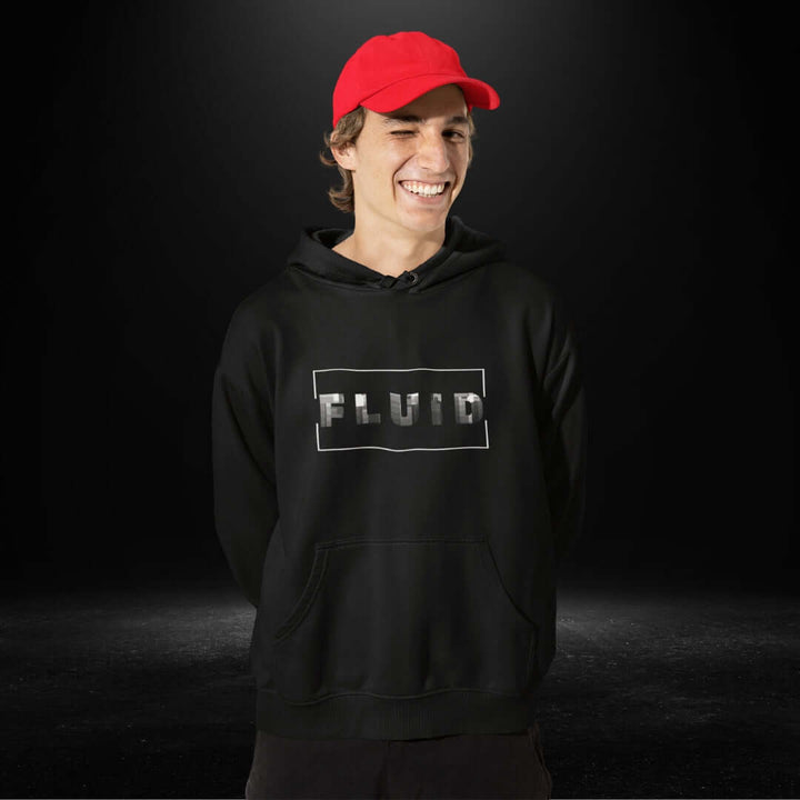 FLUID Black Hoodie - Bite Me Now