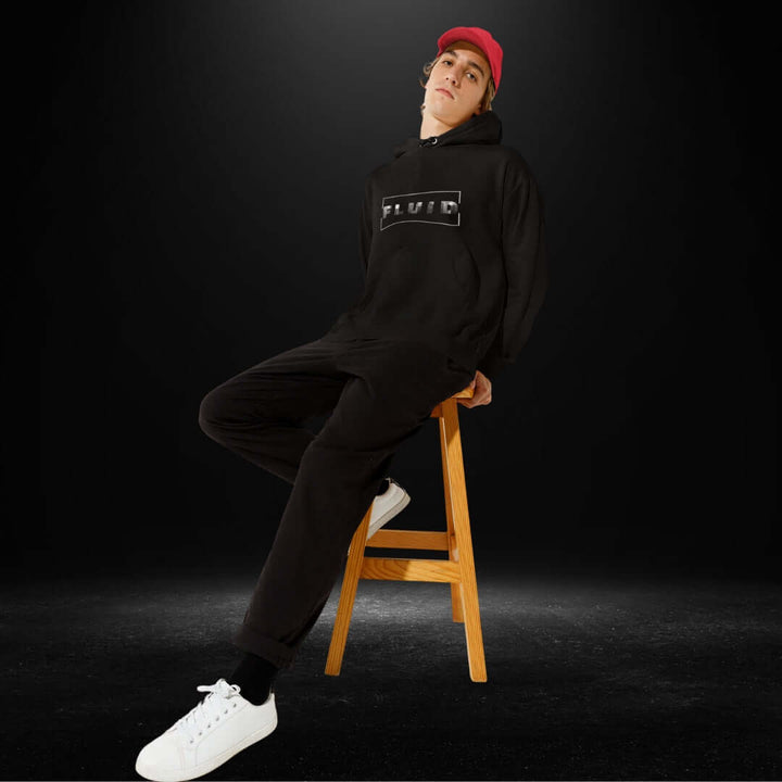 FLUID Black Hoodie - Bite Me Now
