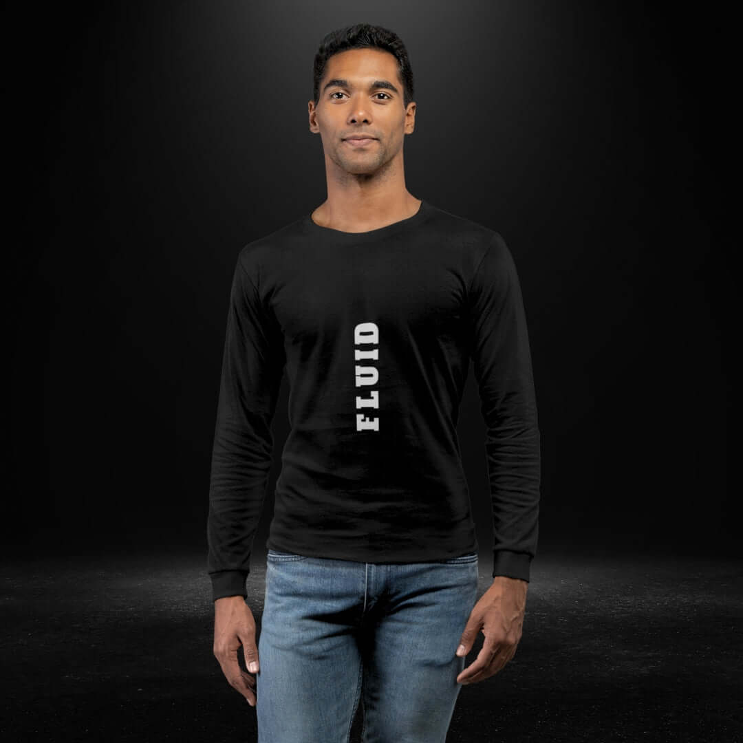FLUID Black Long Sleeve Tee