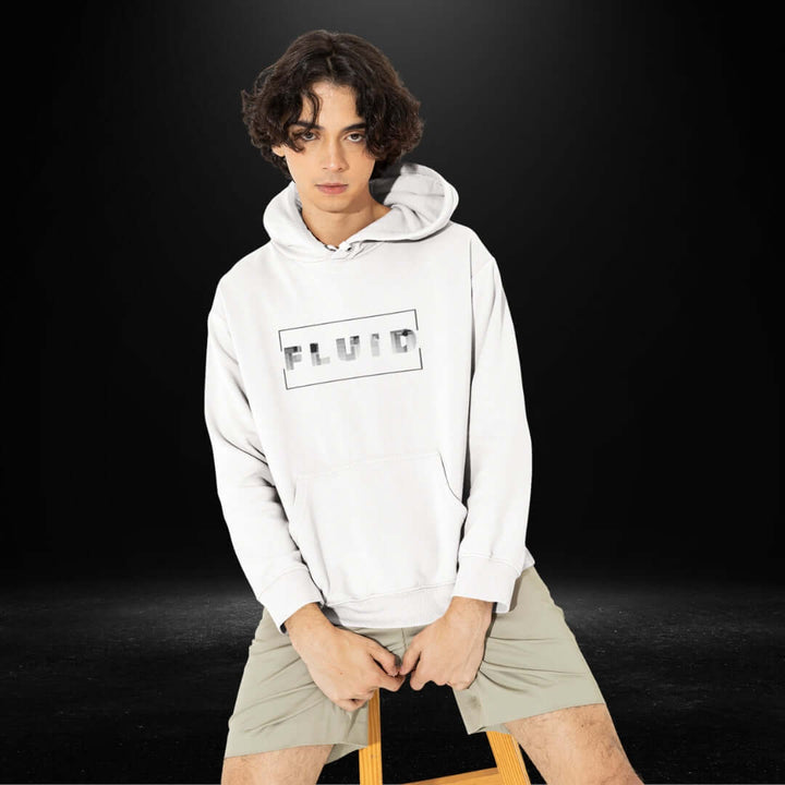 FLUID White Hoodie - Bite Me Now