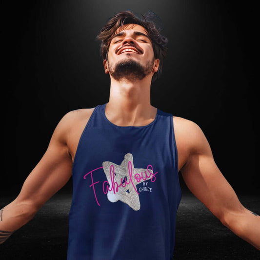 Fabulous By Choice Unisex Navy Singlet - Bite Me Now 