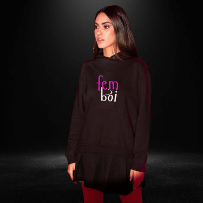 Fem Boi Black Hoodie - Bite Me Now