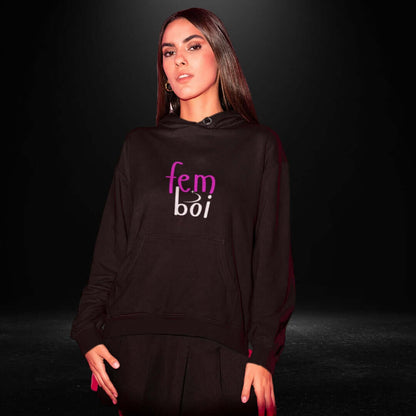 Fem Boi Black Hoodie - Bite Me Now