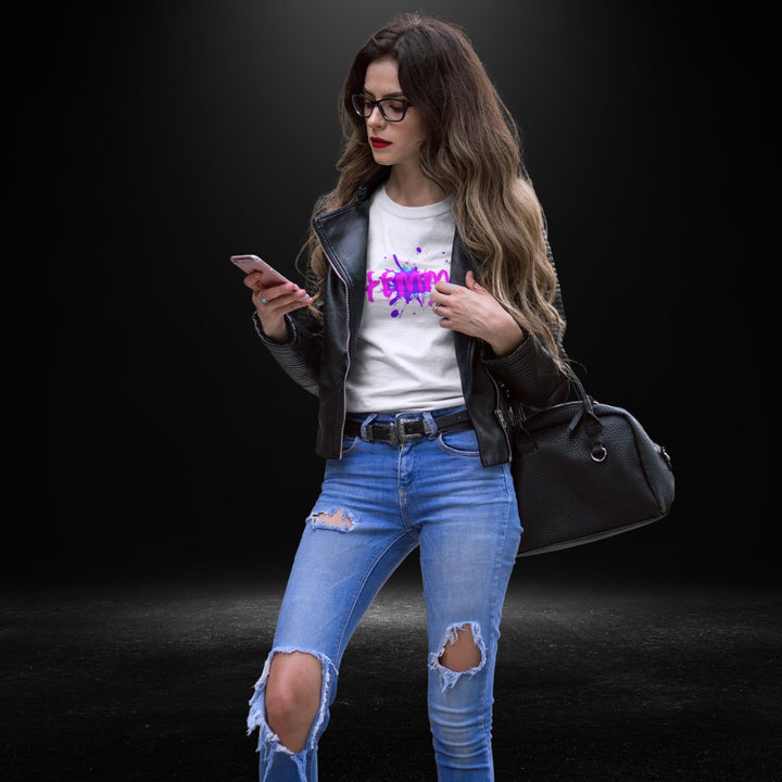Femme As Fuck White Tee - Bite Me Now