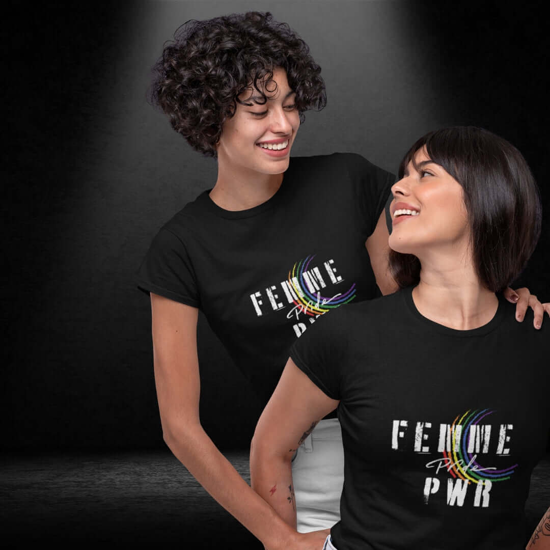 Femme Pride PWR Black Tee - Bite Me Now