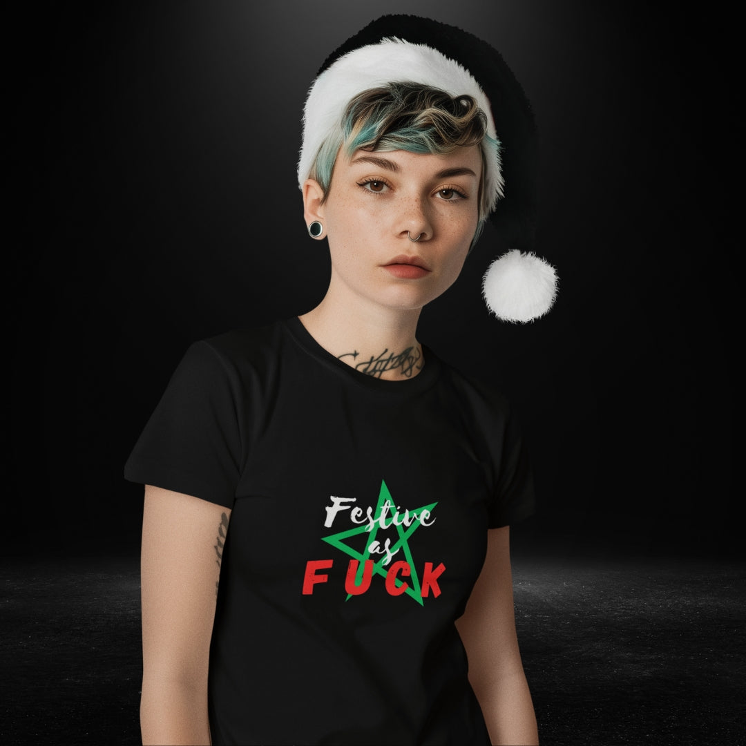 Festive As FCK Black Tee