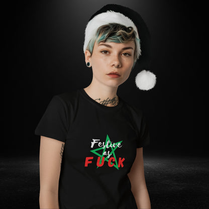 Festive As FCK Black Tee