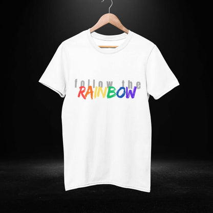 Follow The Rainbow White Tee - Bite Me Now