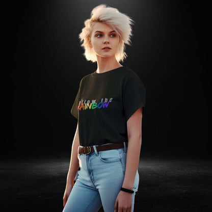 Follow The Rainbow Black Tee - Bite Me Now