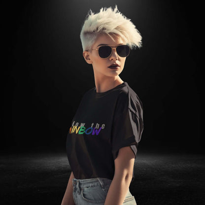 Follow The Rainbow Black Tee - Bite Me Now