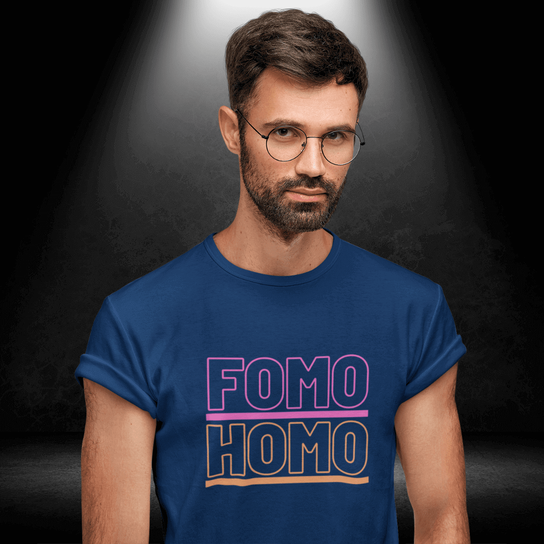 Fomo Homo Navy Tee - Bite Me Now