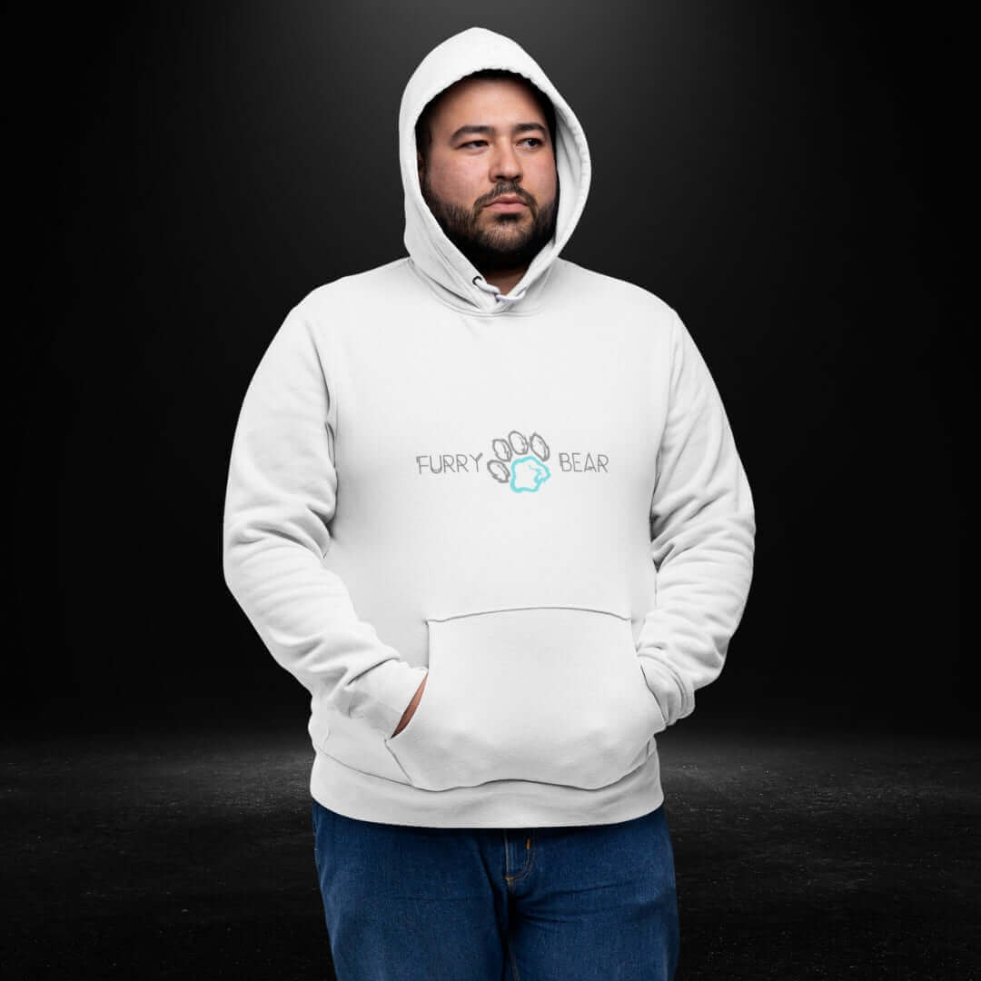 Furry Bear White Hoodie - Bite Me Now