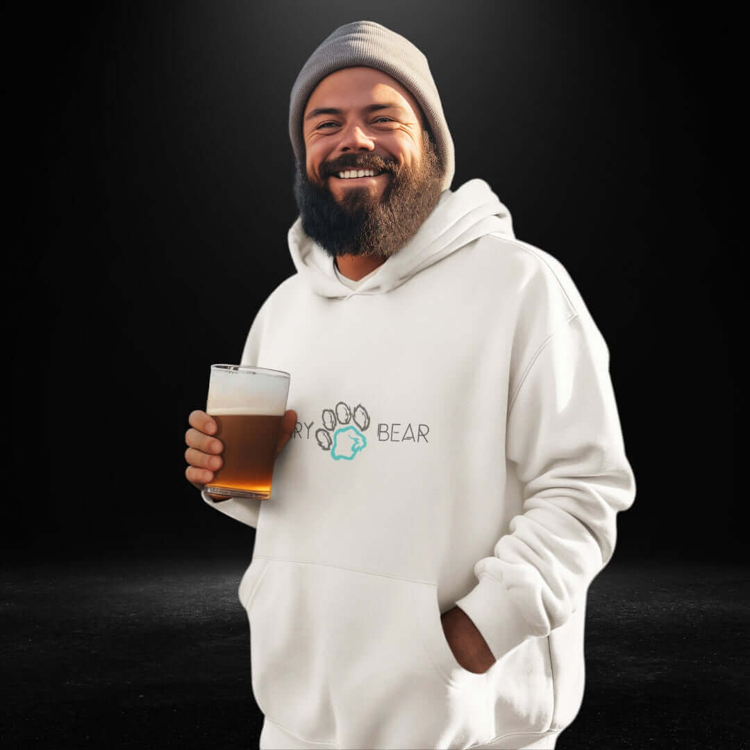 Furry Bear White Hoodie - Bite Me Now
