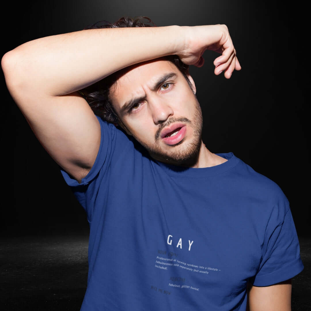Gay Definitions Blue Tee - Bite Me Now