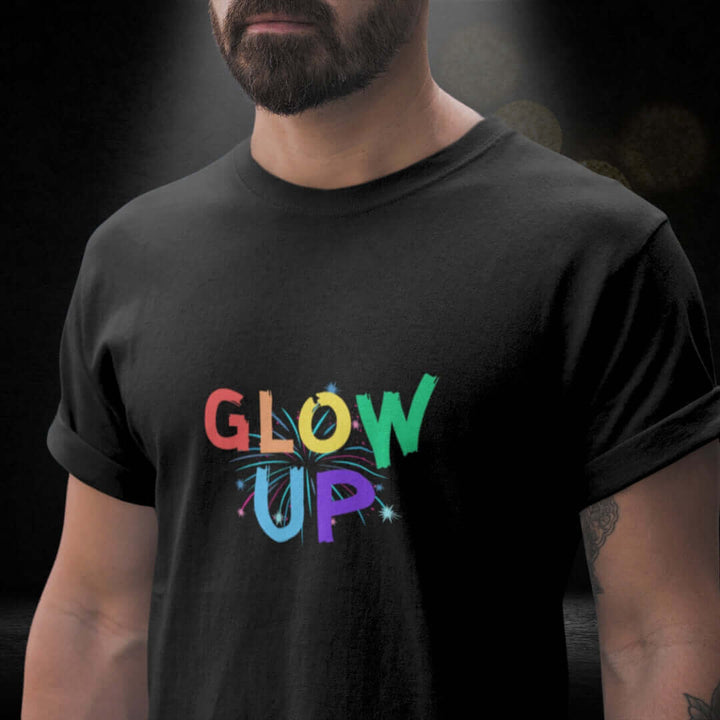 Glow Up Black Tee - Bite Me Now
