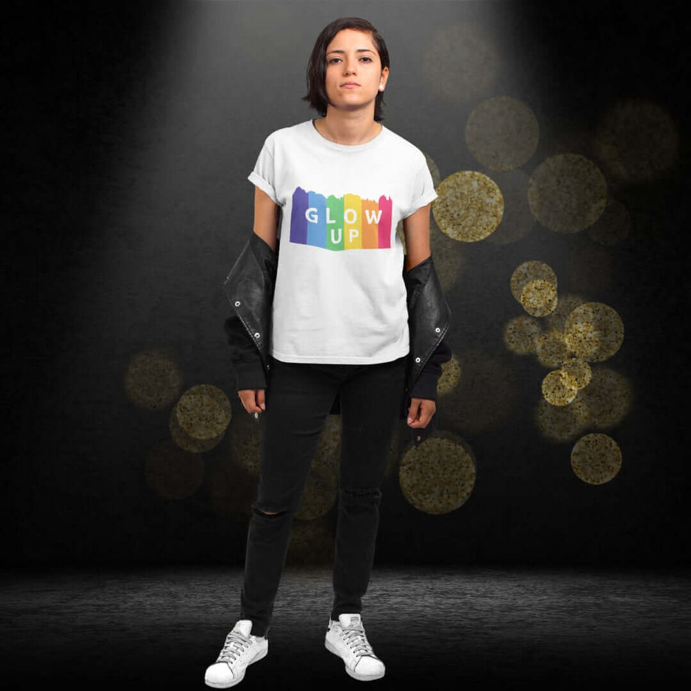 Glow Up White Tee - Bite Me Now