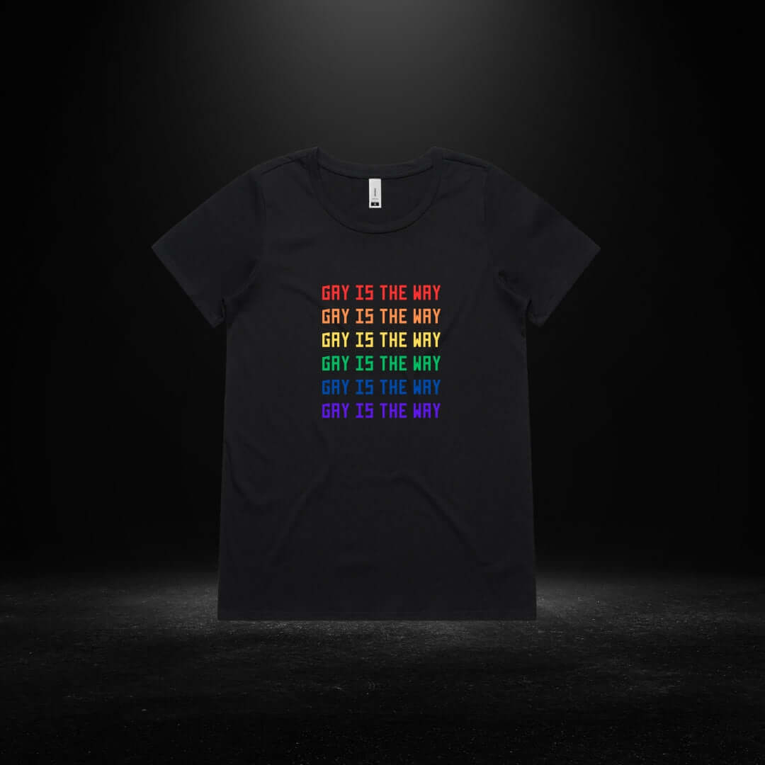 Gay is The Way Black Scoop Neck Tee