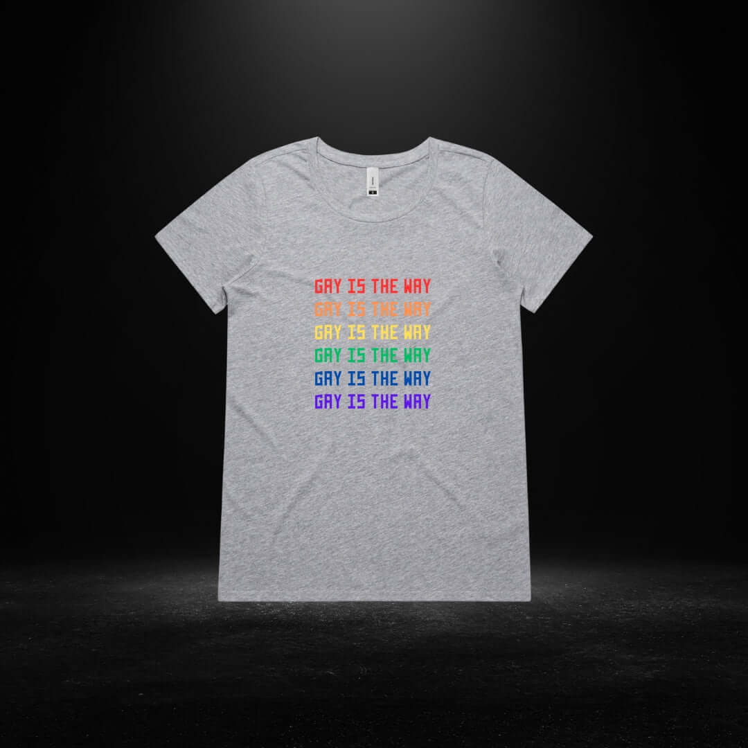 Gay is The Way Grey Marle Scoop Neck Tee