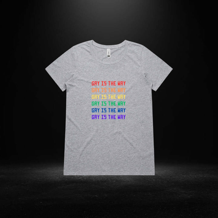 Gay is The Way Grey Marle Scoop Neck Tee