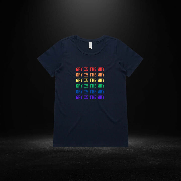 Gay is The Way Navy Scoop Neck Tee