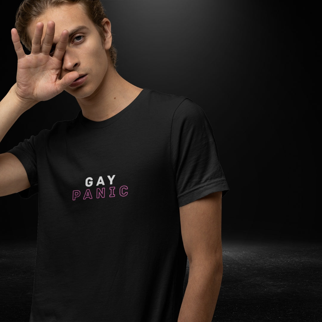 Gay Panic Black Tee - Bite Me Now