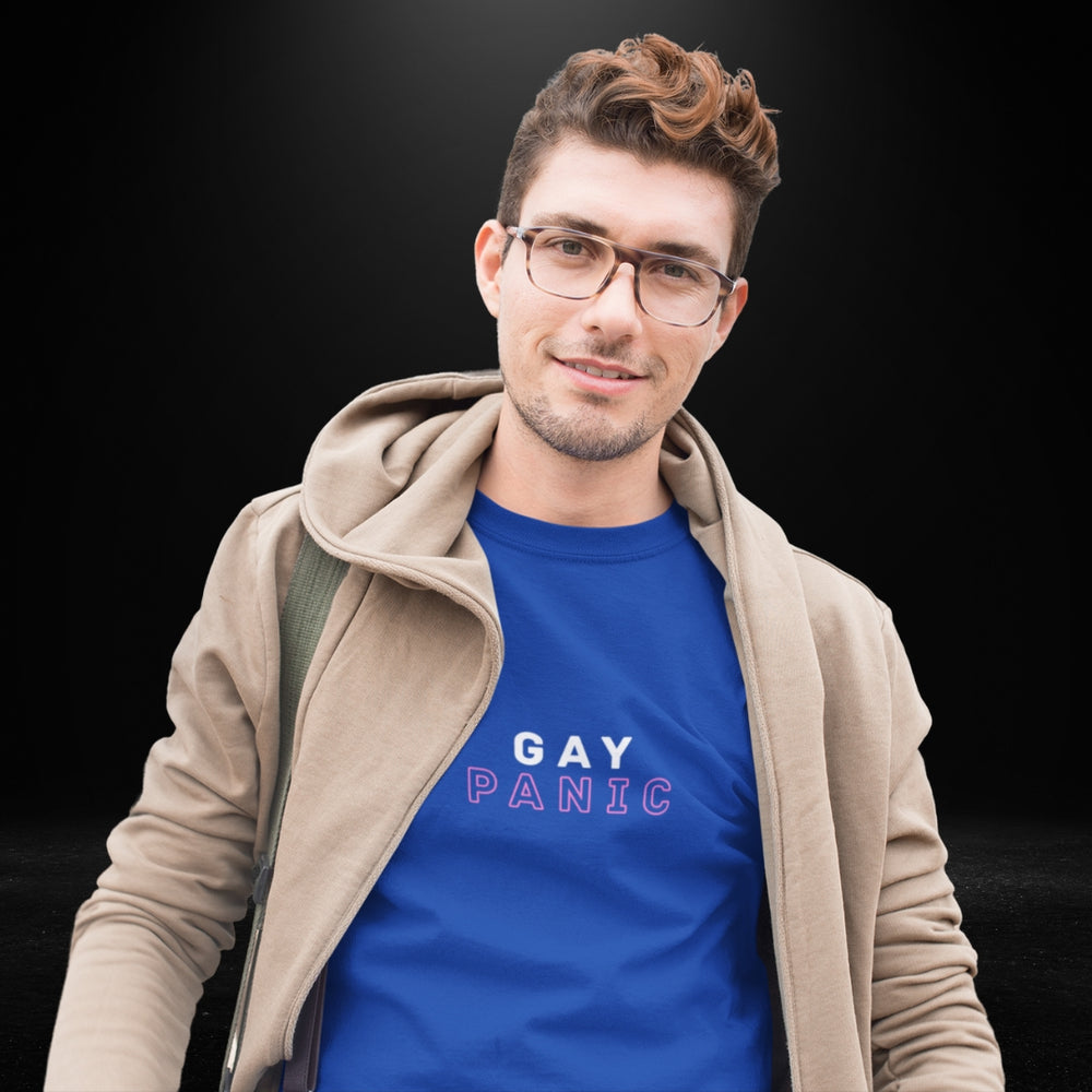 Gay Panic Blue Tee - Bite Me Now