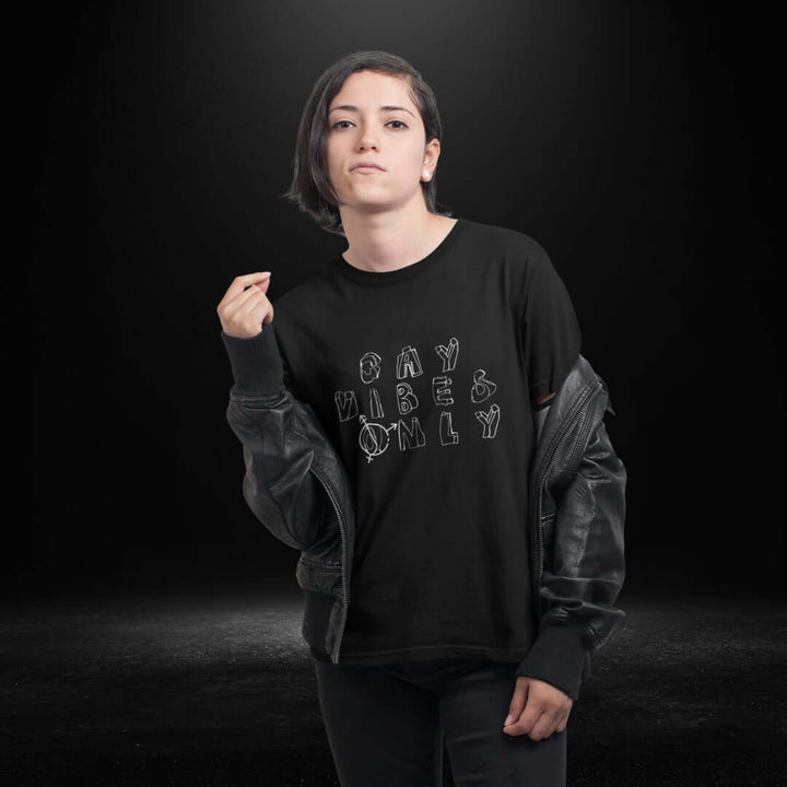 Gay Vibes Only Black Tee