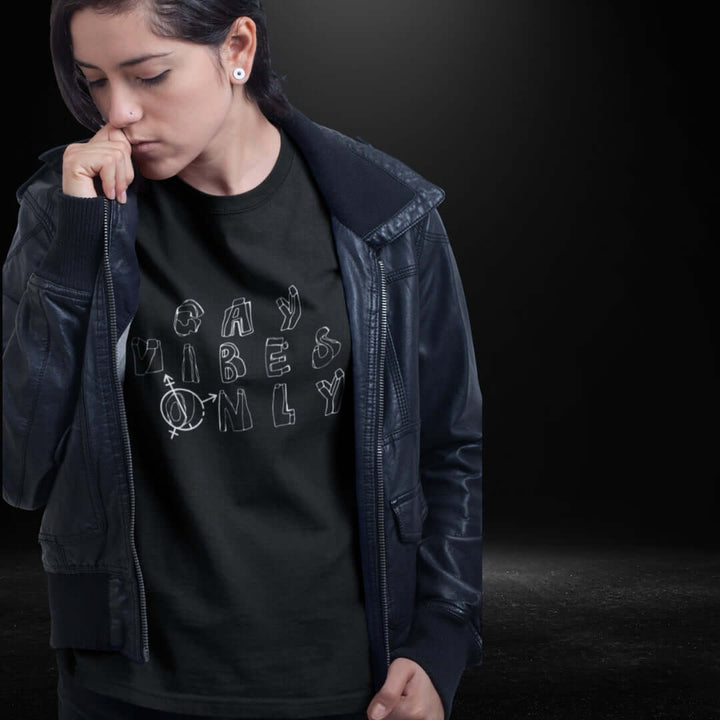 Gay Vibes Only Black Tee