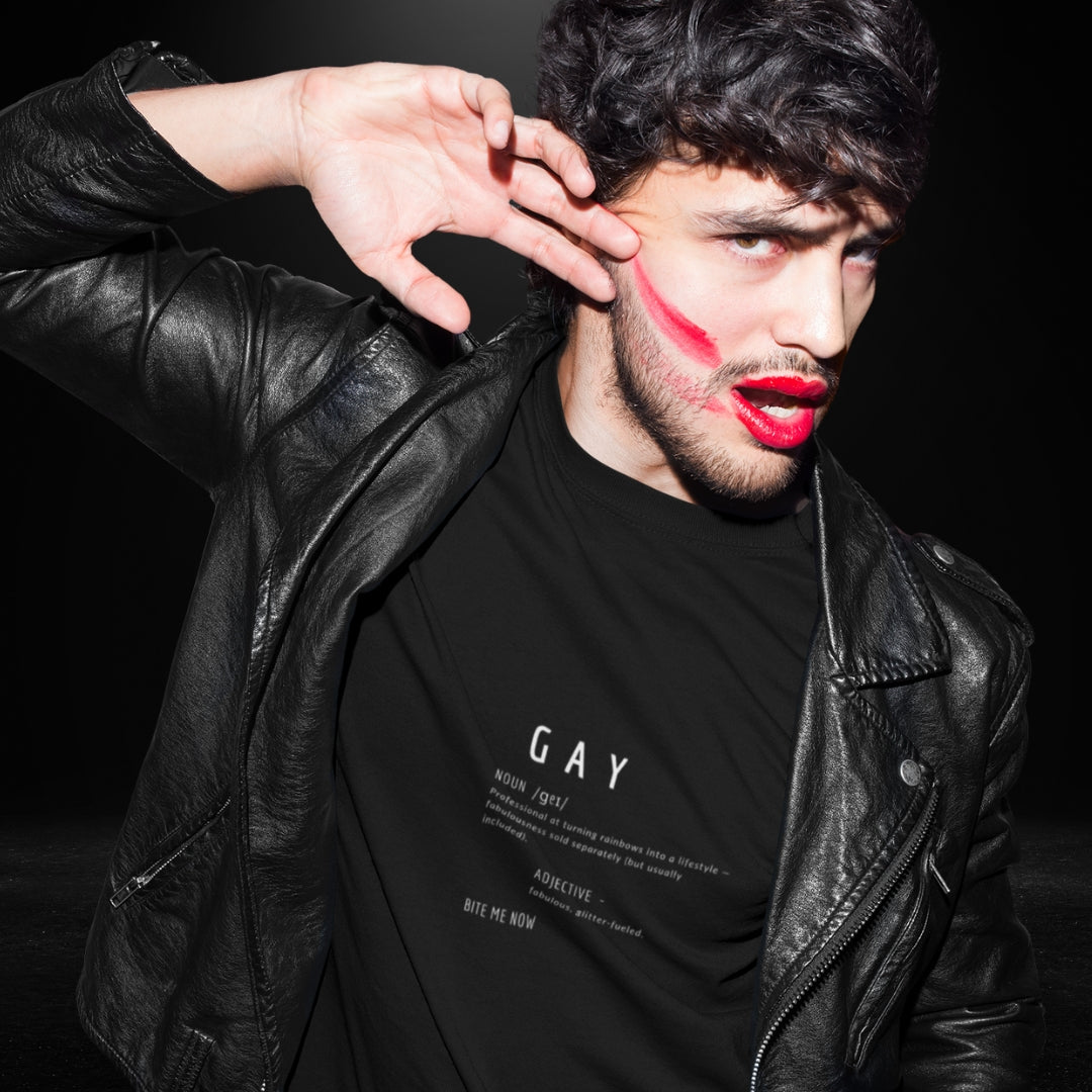 Gay Definitions Black Tee - Bite Me Now