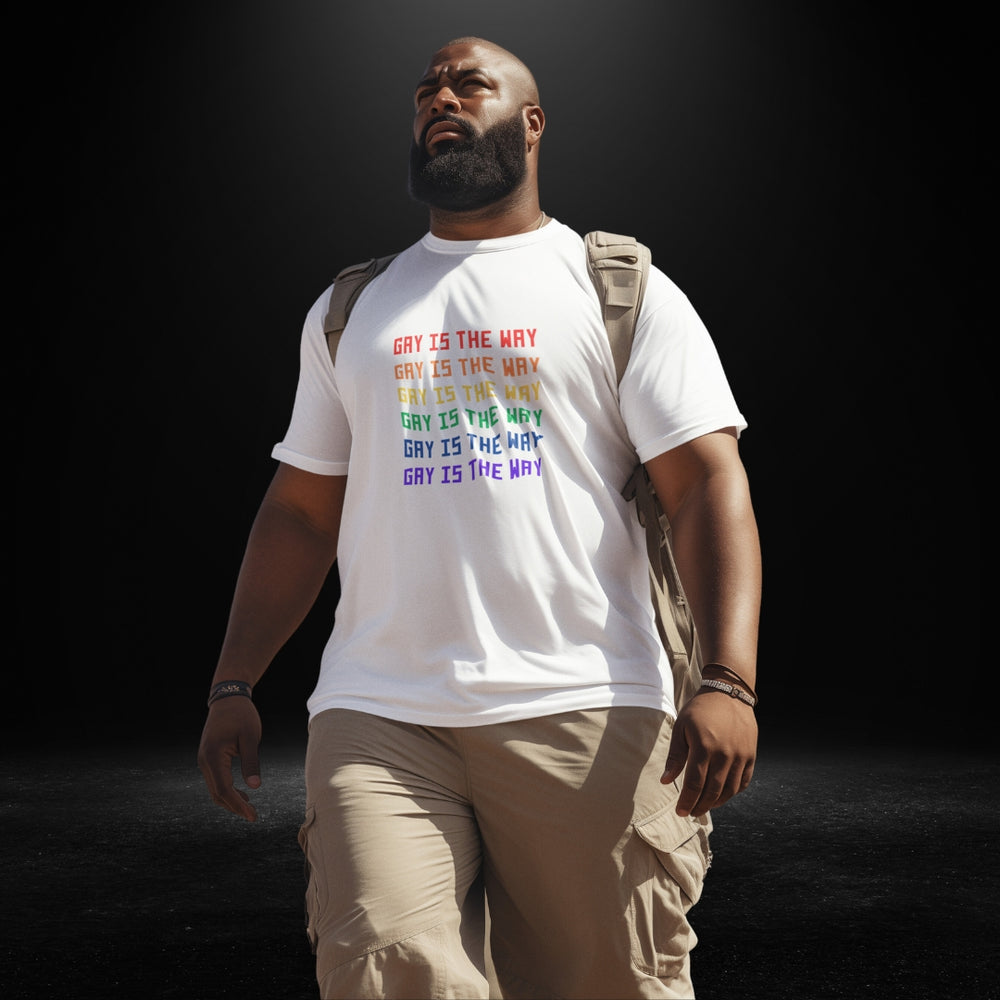 Gay Is The Way White Tee - Mature Male
