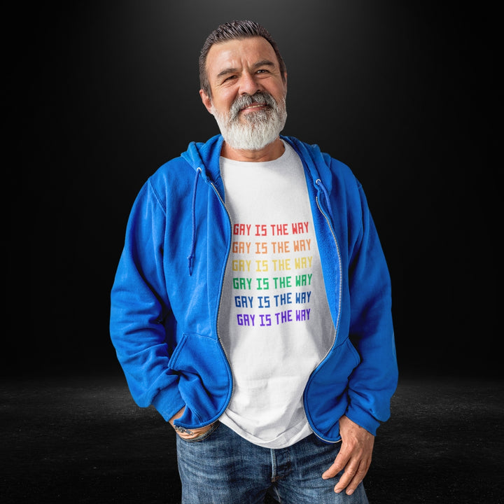 Gay Is The Way White Tee - Older Male