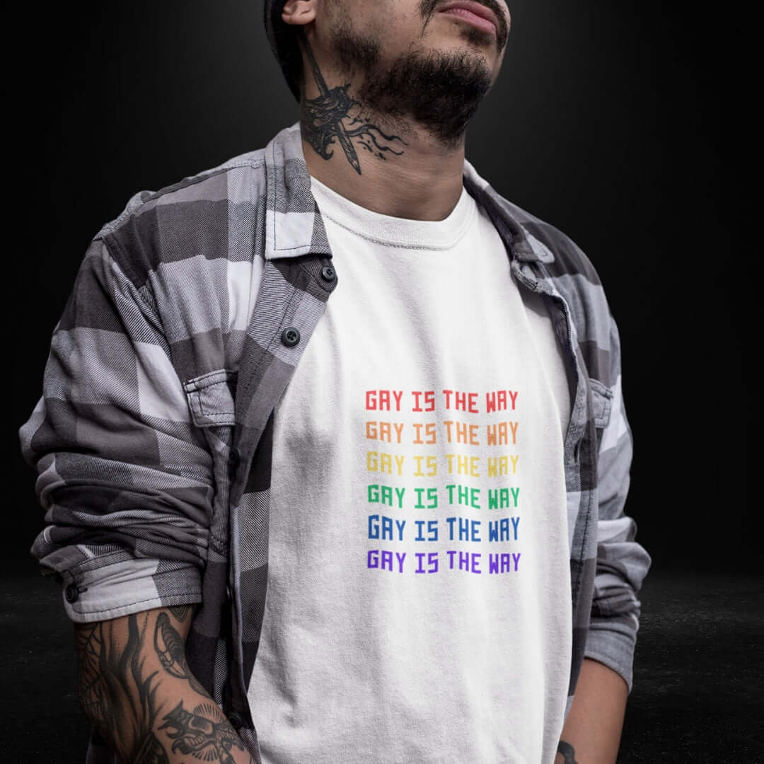 Gay Is The Way White Tee - Bite Me Now