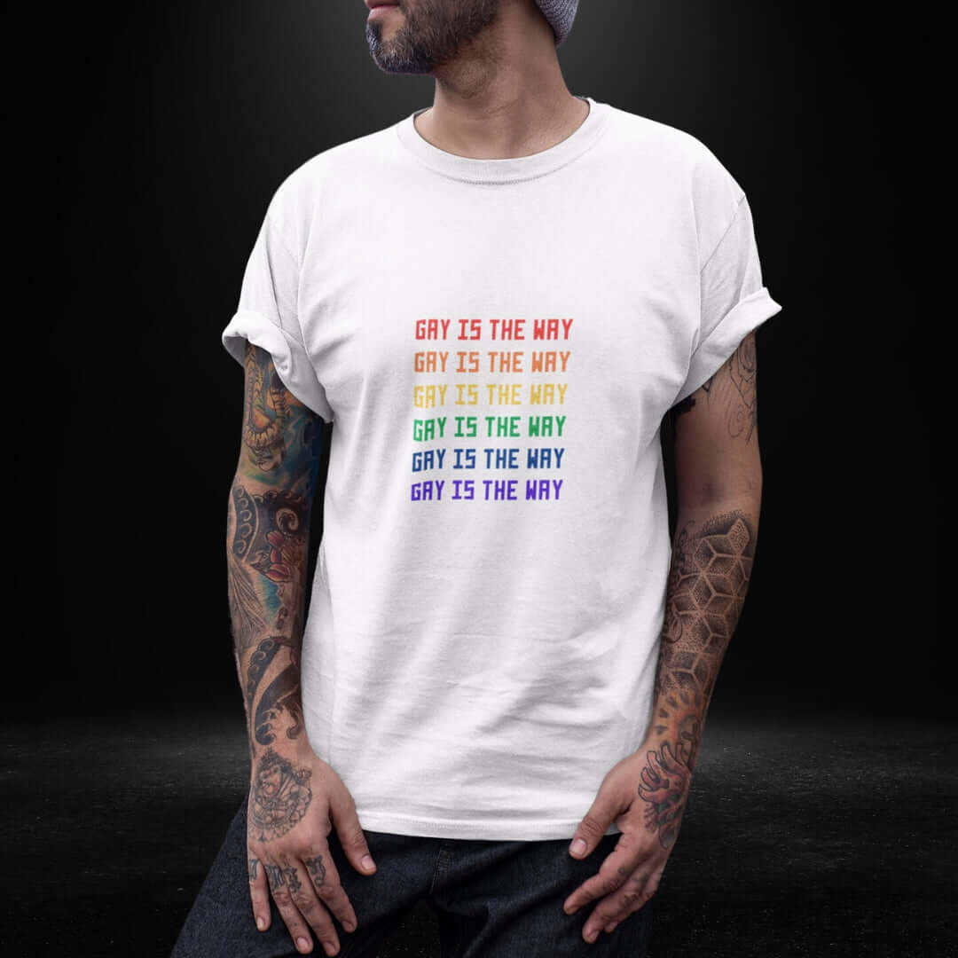 Gay Is The Way White Tee - Bite Me Now