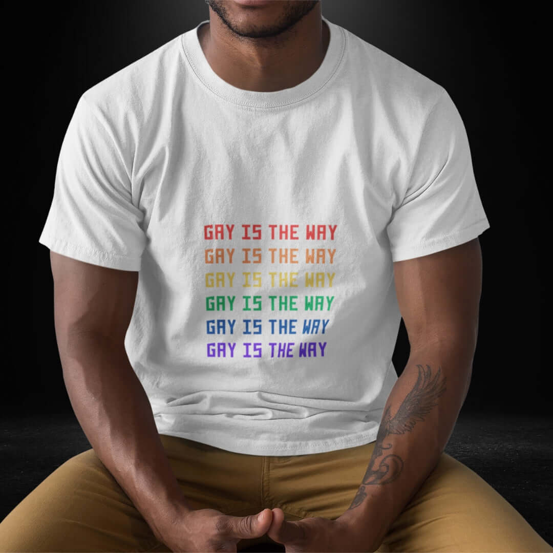 Gay Is The Way White Tee - Bite Me Now