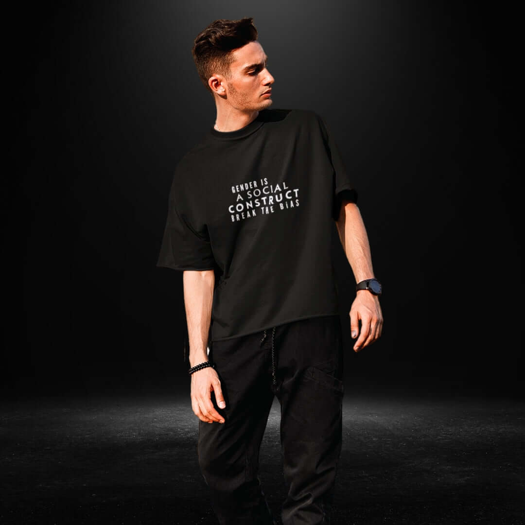 Gender is a social construct Black Tee