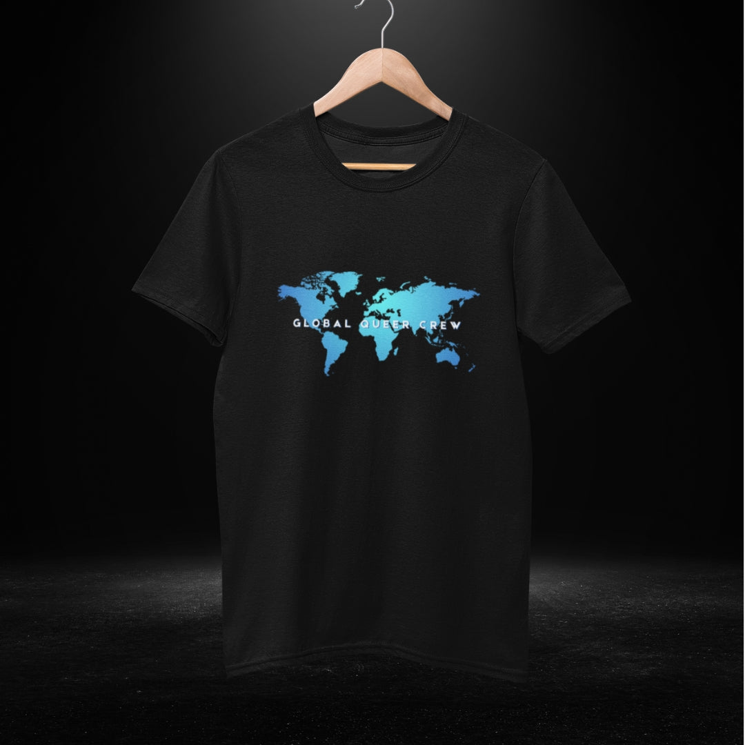 Global Queer Crew Black Tee - Bite Me Now