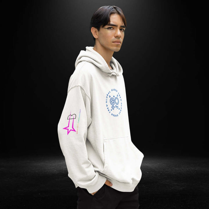 Global Queer Crew White Hoodie
