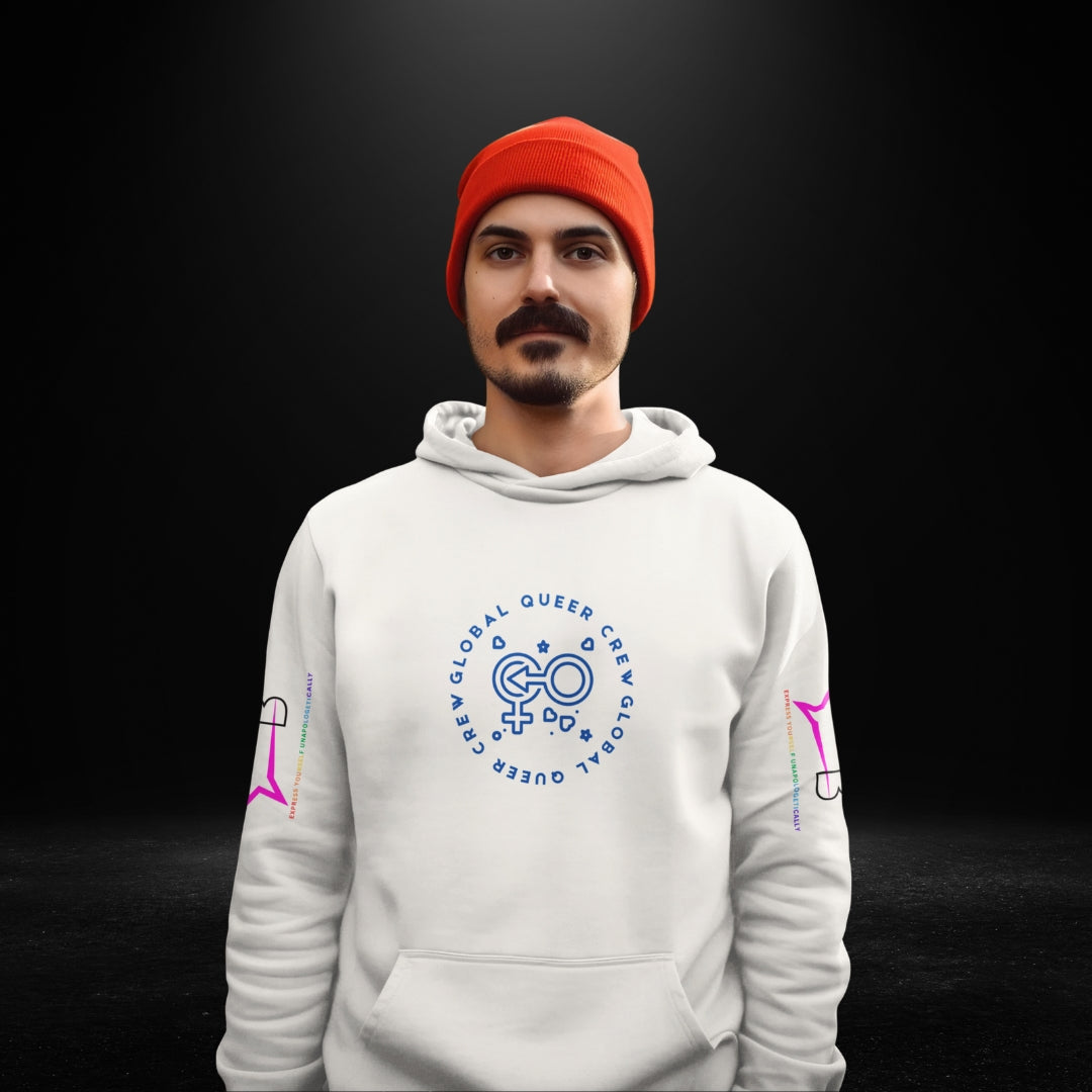 Global Queer Crew White Hoodie