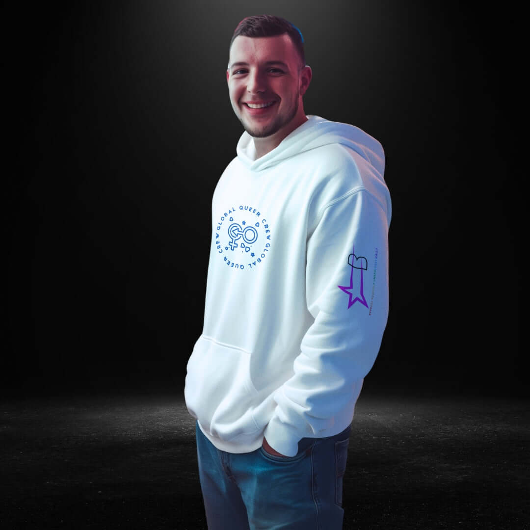Global Queer Crew White Hoodie