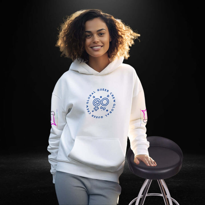 Global Queer Crew White Hoodie