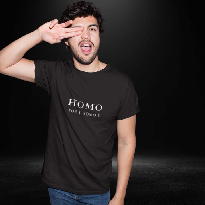 Homo For Homo's Black Tee - Bite Me Now