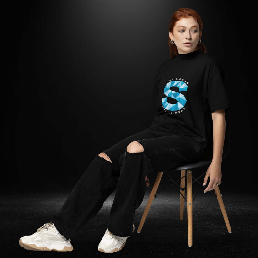 I am Woman Black Tee - Bite Me Now