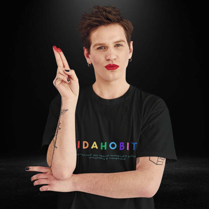 IDAHOBIT Black Tee - Bite Me Now