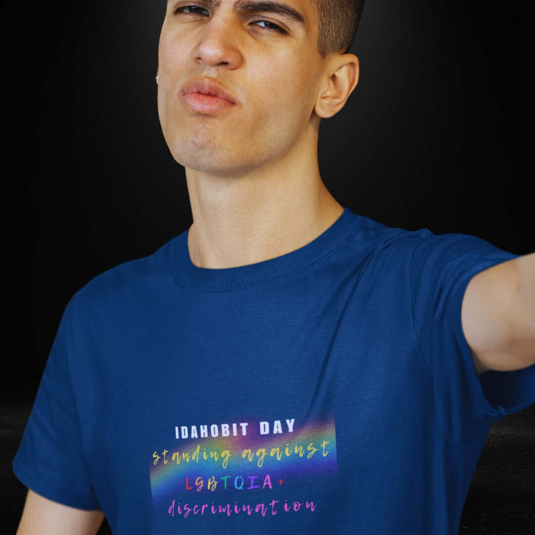 IDAHOBIT Day Navy Tee - Bite Me Now