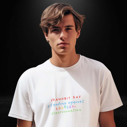 IDAHOBIT Day White Tee - Bite Me Now