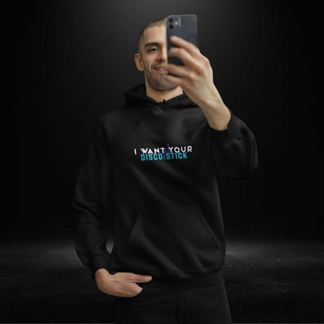I Want Your Disco Stick Black Hoodie - Bite Me Now